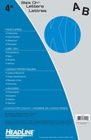 Headline Sign 32414 Stick-On Vinyl Letters, Blue, 4-Inch