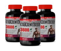 Muscle Mass Supplements for Men - Nitric Oxide Muscle Pump 3600MG - Extreme Strength, Endurance & Recovery - l-arginine Blood Pressure - 3 Bottles 270 Caplets