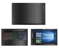 Decalrus - Protective Decal for MSI GS63VR Stealth Pro (15.6" Screen) Laptop Dark Grey Texture Brushed Aluminum Skin case Cover wrap BAmsiGS63vrDark Grey