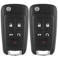ECCPP Keyless Entry Remote Folding Key Fob Shell Case Replacement Compatible with GMC Terrain, Buick Allure Lacrosse Regal Verano Encore, Chevy Camaro Cruze Malibu Equinox Sonic Impala OHT01060512