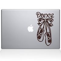 The Decal Guru Dance Ballet Shoes Decal Vinyl Sticker, 13" MacBook Pro (2016 & Newer Models), Brown (1415-MAC-13X-BRO)