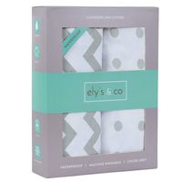 Waterproof Changing Pad Cover Set | Cradle Sheet Set by Ely's & Co no Need for Changing Pad Liner