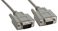 Amphenol CS-DSSMDB9MF0-010 9-Pin DB9 D-Sub Cable, Shielded, Male/Female, 10', Gray