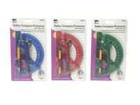 Charles Leonard Safety Compass and 6 Inch Swing Angle Arm Protractor Combo Packs, Assorted Colors, 12 Combo Packs (80965-ST)