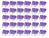 YXQ 30Pcs 3A 3Amp ATC Mini Fuse Blade Automotive Replacement Fuses Holder Kit Car Truck Accessories Purple