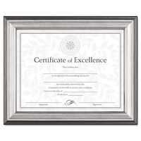 DAX Photo Frame, Easel Back, Desk/Wall, Wood, 8.5 x 11 Inches, Charcoal/Nickel-Tone (N15783NT)