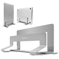Macally Vertical Laptop Stand for Desk Space - Adjustable Vertical Stand Cradle - Laptop Holder - Apple MacBook Pro Air/Asus Chromebook Flip Samsung Notebook 9 Lenovo ThinkPad Dell XPS Acer Switch