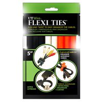 UT Wire 5-Inch Flexi Ties Cable Wrap, 8 Count
