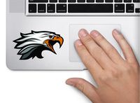 Mascot angry bald eagle facing right 4x2.3 inches america sticker decal die cut vinyl - Made and Shipped in USA