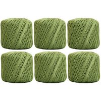 6 Ball Pack Threadart 100% Pure Cotton Crochet Thread - SIZE 3 - Color 10 - AVOCADO -2 sizes 27 colors available