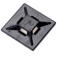Panduit ABMM-at-C0 Adhesive Backed Cable Tie Mount, 4-Way Mount, Pre-Installed Adhesive, Outdoors/HighTemp Environment, ABS, Acrylic Mounting Method, Black (Pack of 100)
