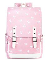 Leaper Cute Bunny Backpack Laptop Backpack Rabbit Bag School Bag Satchel Pink L