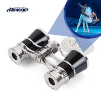 Aomekie Opera Glasses Binoculars 3X25 Theater Glasses Mini Binocular Compact with Chain for Adults Women Kids  in Musical Concert（Black）