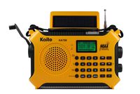 Kaito KA700 Bluetooth Emergency Hand Crank Dynamo & Solar Powered AM FM Weather Band Radio with Recorder and MP3 Player - Rugged Design for Hiking, Camping, Construction Sites, Etc.(Yellow)