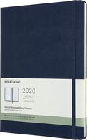 Moleskine Classic 12 Month 2020 Weekly Planner, Hard Cover, XL (7.5" x 9.5") Sapphire Blue