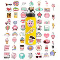 60 Stickers Pack | Hydro Flask Stickers, Cute Waterproof Vinyl Stickers for Teens and Girls, Unique Aesthetic Durable Decal Stickers, Cool and Trendy Stickers for Water Bottles, Hydro Flask, Phone