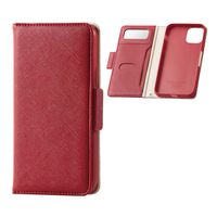 ELECOM-Japan Brand- Classy Saffino FILP Case/Compatible with iPhone11 Pro 5.8inch / Card Slot/Book Style/RED PM-A19BPLFJM1RD