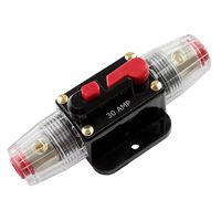 Car Stereo Audio 12V Circuit Breaker Fuse Inline Fits 4 8 Gauge Wire 30 Amp