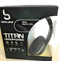 Bass Jaxx Blue Titan Headphones with Built in Mic