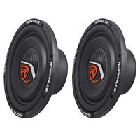 (2) Rockville W10T4-S4 10" Shallow Mount 2400 Watt 4-Ohm Car Audio Subwoofers