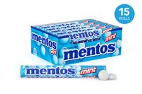 Mentos Chewy Mint Candy Roll, Mint, Valentines Day Gifts, Bulk, Party, Non Melting, 1.32 Ounce/14 Pieces (Pack of 15) - Packaging May Vary