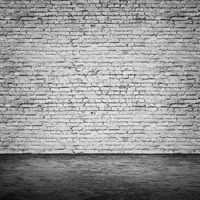 GladsBuy Black & White Brick Wall 10' x 10' Computer Printed Photography Backdrop Textures Theme Background ZJZ-229