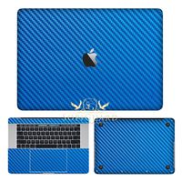 SopiGuard Laguna Blue Carbon Fiber Full Body Precision Edge-to-Edge Coverage Vinyl Sticker Skin for Apple MacBook Pro 15 Touch Bar (A1707 A1990)
