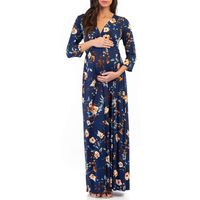 Wrapped Ruched Maternity Dress