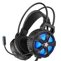 HP Gaming Headset for PS4, Xbox one PC Controller with Bass Surround Sound, LED Light and Noise isolating Over Ear Headphone with mic Plus 3.5mm USB Cable