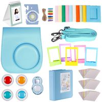 Neewer 27-in-1 Camera Bundle Accessories Kit for Fujifilm Instax Mini 8/8s, Includes(1)Case+(1)Selfie Lens+(4)Colored Filters+(10)Wall Hang Frames+(3)Pack of Stickers+(5)Frames and More
