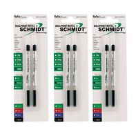 Schmidt Easy Flow 9000 Hybrid Ballpoint Medium Black, 6 Pack Blister (SC58203)