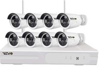 REVO America Wireless Surveillance System 8CH. NVR, 1TB | 8 x 1080P Wireless Indoor/Outdoor Bullet Cameras