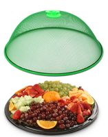 Affordit Mesh Screen Food Cover Tent Umbrella, 10.75 inch, Reusable Outdoor Picnic Food Covers Mesh, Food Cover Net Keep Out Flies, Bugs, Mosquitoes (1, Live Green)
