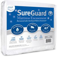 Twin (6-8 in. Deep) SureGuard Mattress Encasement - 100% Waterproof, Bed Bug Proof, Hypoallergenic - Premium Zippered Six-Sided Cover - 10 Year Warranty