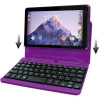 2017 Newest Premium High Performance RCA Voyager 7" 16GB Touchscreen Tablet With Keyboard Case Computer Quad-Core 1.2Ghz Processor 1G Memory 16GB Hard Drive Webcam Wifi Bluetooth Android 6.0-Purple