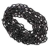 BISupply Plastic Chain Links Black Chain Link Plastic Chains Halloween Chain Crowd Control Chain Black 25ft x 6mm