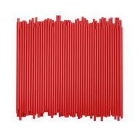 Disposable Plastic Coffee Stirrer Straw - 5 Inch Sip Stir Stick (Red, 1,000)