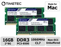 Timetec Hynix IC 16GB KIT(2x8GB) Compatible for Apple DDR3 PC3-8500 1067MHz/1066MHz Upgrade for MacBook 13'' Mid 2010, MacBook Pro 13'' Mid 2010, iMac 27''Late 2009, Mac Mini Mid 2010(16GB KIT(2x8GB))
