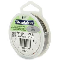 Beadalon 7-Strand 0.018" (0.46 mm) 100 ft (30.5 m) Bright Bead Stringing Wire