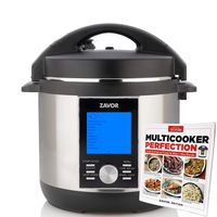 Zavor LUX LCD 4 Quart Multi-cooker with America's Test Kitchen Multicooker Perfection Cookbook, Stainless Steel