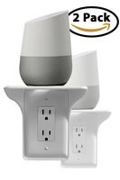 Storage Theory | Power Perch | Ultimate Outlet Shelf | Easy Installation, No Additional Hardware Required | Holds Up to 10 lbs | White Color | 2 Pack