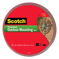 Scotch Permanent Outdoor Mounting Tape, 1 Inch x 450 Inches (4011-LONG)