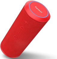 Waterproof Bluetooth Speakers - Zamkol Portable Wireless Speaker V5.0 with Powerful 24W with 360° Bass Sound, TWS, 24H Playtime & IPX6 Waterproof, Suitable for Travel, Home and Outdoors-Red