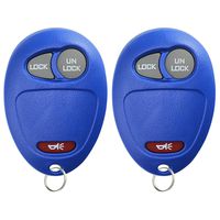 KeylessOption Keyless Entry Remote Car Key Fob for Chevy Colorado GMC Canyon Hummer H3 L2C0007T -Blue (Pack of 2)