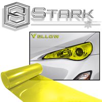 Stark 12" x 60" in / 1 x 5 Ft Glossy Yellow Smoke Tint Headlights Tail Lights Fog Lights Vinyl Wrap Film