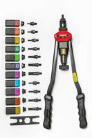 Q&R 17" RIVET NUT TOOL Hand Blind Riveter ,RIVNUT Riveting Tools with Nut Setting System M3 M4 M5,m6,m8,m10 M12, 10-24, 1/4-20 , 5/16-18,3/8-16 ,totally 11 mandrels