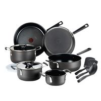T-fal B003SC63 All-In-One Hard Anodized Dishwasher Safe Nonstick Cookware Set, 12-Piece, Black