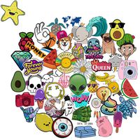 50-Pack VSCO Stickers for Hydro Flask Laptop Water Bottles, Aesthetic Waterproof Vinyl Stickers