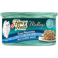 Purina Fancy Feast Wet Cat Food, Medleys Tuna Primavera With Veggies & Greens in a Classic Sauce - (24) 3 oz. Cans