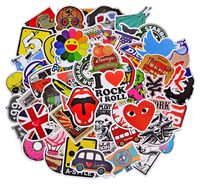 100 Pieces Waterproof Vinyl Stickers for Personalize Laptop, Car, Helmet, Skateboard, Luggage Graffiti Decals (A - section)